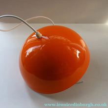 Load image into Gallery viewer, Genuine Vintage DANISH 1960s VERNER PANTON Pendant "Flowerpot" Metal Lampshade. Tangerine Enamel Finish
