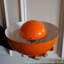 Load image into Gallery viewer, Genuine Vintage DANISH 1960s VERNER PANTON Pendant "Flowerpot" Metal Lampshade. Tangerine Enamel Finish
