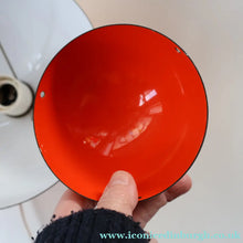 Load image into Gallery viewer, Genuine Vintage DANISH 1960s VERNER PANTON Pendant "Flowerpot" Metal Lampshade. Tangerine Enamel Finish
