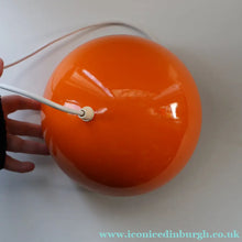 Load image into Gallery viewer, Genuine Vintage DANISH 1960s VERNER PANTON Pendant "Flowerpot" Metal Lampshade. Tangerine Enamel Finish
