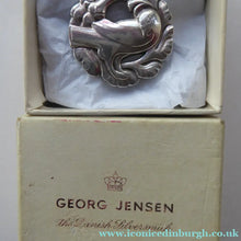 Load image into Gallery viewer, Vintage Danish GEORG JENSEN Sterling Silver Bird / Dove Brooch (Model 134). Complete with Original Box - Scandinavian
