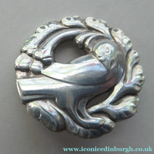 Load image into Gallery viewer, Vintage Danish GEORG JENSEN Sterling Silver Bird / Dove Brooch (Model 134). Complete with Original Box - Scandinavian
