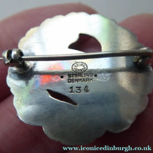 Load image into Gallery viewer, Vintage Danish GEORG JENSEN Sterling Silver Bird / Dove Brooch (Model 134). Complete with Original Box - Scandinavian
