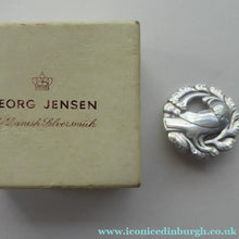 Load image into Gallery viewer, Vintage Danish GEORG JENSEN Sterling Silver Bird / Dove Brooch (Model 134). Complete with Original Box - Scandinavian
