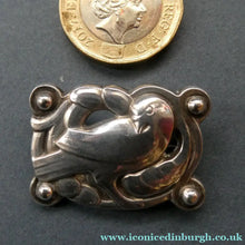 Load image into Gallery viewer, Vintage Danish GEORG JENSEN Sterling Silver Bird / Dove Brooch. Model 111
