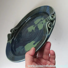 Load image into Gallery viewer, Geroge Ormerod Large Studio Pottery Platter Decoration with Fish
