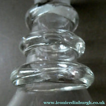 Load image into Gallery viewer, ANTIQUE GEORGIAN (1830s) Hand-Blown Hooped Neck Decanter with Original Stopper

