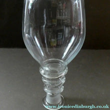 Load image into Gallery viewer, ANTIQUE GEORGIAN (1830s) Hand-Blown Hooped Neck Decanter with Original Stopper
