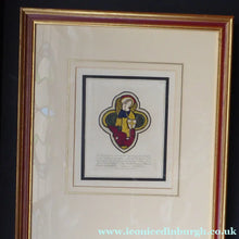 Load image into Gallery viewer, 1805 Antique Coloured Engraving of Stained Glass William Fowler Lincolnshire
