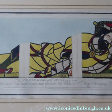 Load image into Gallery viewer, 1805 Antique Coloured Engraving of Stained Glass William Fowler St Mary's Shrewsbury
