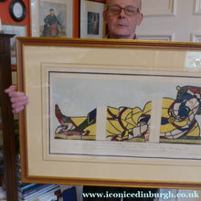 Load image into Gallery viewer, 1805 Antique Coloured Engraving of Stained Glass William Fowler St Mary's Shrewsbury
