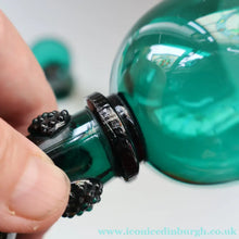 Load image into Gallery viewer, Antique Pair of Small Bristol Green 18th Century Hand-Blown Glass Roemers
