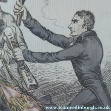 Load image into Gallery viewer, Georgian 19th Century Satirical Print. A New Game of Shuttlecock
