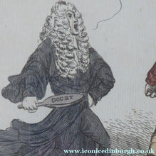 Load image into Gallery viewer, Georgian 19th Century Satirical Print. A New Game of Shuttlecock
