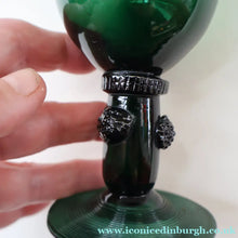 Load image into Gallery viewer, SINGLE Small Bristol Green 18th Century Hand-Blown Glass Roemer. 4 1/2 inches high
