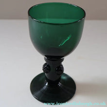 Load image into Gallery viewer, SINGLE Small Bristol Green 18th Century Hand-Blown Glass Roemer. 4 1/2 inches high
