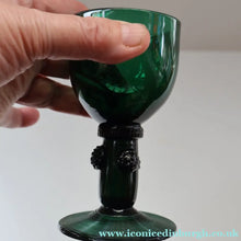 Load image into Gallery viewer, SINGLE Small Bristol Green 18th Century Hand-Blown Glass Roemer. 4 1/2 inches high
