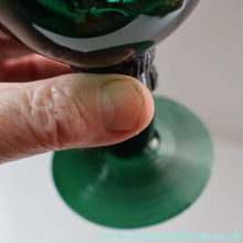 Load image into Gallery viewer, SINGLE Small Bristol Green 18th Century Hand-Blown Glass Roemer. 4 1/2 inches high
