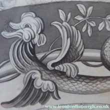 Load image into Gallery viewer, ORIGINAL GEORGIAN Watercolour.  RARE Early 19th Century Grisaille Floral Designs for Plate Border Decorations: H
