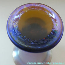 Load image into Gallery viewer, German WMF "Myra Kristal" Glass Trumpet Shape Vase with Stunning Blue and Gold Iridescent Lustres
