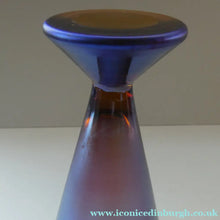 Load image into Gallery viewer, German WMF "Myra Kristal" Glass Trumpet Shape Vase with Stunning Blue and Gold Iridescent Lustres
