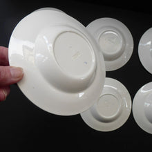 Load image into Gallery viewer, Six GERMAN ART DECO Waechtersbach Small Dessert Bowls: with Simple Blue and White Checked Rim

