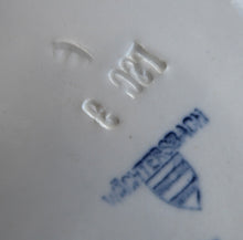 Load image into Gallery viewer, Six GERMAN ART DECO Waechtersbach Side Plates: with Simple Blue and White Checked Rim 

