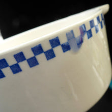 Load image into Gallery viewer, GERMAN ART DECO Waechtersbach Small Lidded Dish and Plate Stand: with Simple Blue and White Checked Rim
