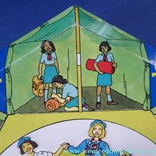 Load image into Gallery viewer, GIRL GUIDES 75th ANNIVERSARY Tin. 1985 Vintage Cadbury's Biscuit or Cake Tin. Excellent Condition
