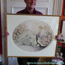 Load image into Gallery viewer, Louis Icart Colour Etching for Sale. La Belle Rose 1930s
