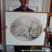 Load image into Gallery viewer, Louis Icart Colour Etching for Sale. La Belle Rose 1930s
