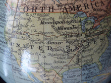 Load image into Gallery viewer, Terrestrial Globe by Geographica Ltd. 1930s ART DECO Desk Top Spinning Globe
