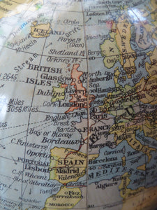 Terrestrial Globe by Geographica Ltd. 1930s ART DECO Desk Top Spinning Globe