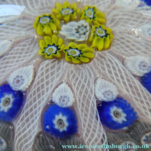 Load image into Gallery viewer, LARGE Scottish Glass. Strathearn Millefiori Canes and Latticino Ten Spoke Paperweight
