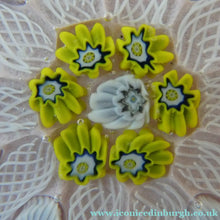 Load image into Gallery viewer, LARGE Scottish Glass. Strathearn Millefiori Canes and Latticino Ten Spoke Paperweight

