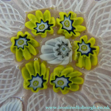 Load image into Gallery viewer, LARGE Scottish Glass. Strathearn Millefiori Canes and Latticino Ten Spoke Paperweight
