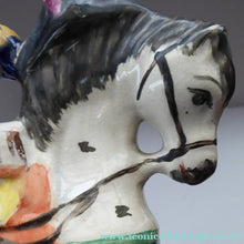 Load image into Gallery viewer, Rare Pair of STAFFORDSHIRE FIGURES. The Duke and Duchess of Cambridge on Horseback

