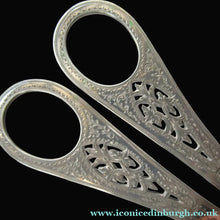 Load image into Gallery viewer,  Victorian SOLID SILVER Grape Scissors  in Fitted Leather Case
