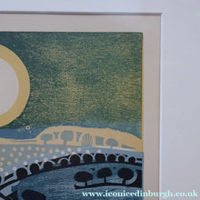 Load image into Gallery viewer, LARGE 1960s Linocut by GRAHAM CLARKE (b. 1944). Entitled "Behind Shoreham". Pencil Signed
