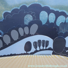 Load image into Gallery viewer, LARGE 1960s Linocut by GRAHAM CLARKE (b. 1944). Entitled "Behind Shoreham". Pencil Signed
