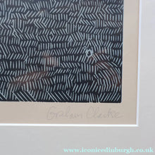 Load image into Gallery viewer, LARGE 1960s Linocut by GRAHAM CLARKE (b. 1944). Entitled "Behind Shoreham". Pencil Signed
