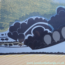 Load image into Gallery viewer, LARGE 1960s Linocut by GRAHAM CLARKE (b. 1944). Entitled "Behind Shoreham". Pencil Signed
