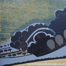 Load image into Gallery viewer, LARGE 1960s Linocut by GRAHAM CLARKE (b. 1944). Entitled "Behind Shoreham". Pencil Signed

