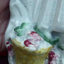 Load image into Gallery viewer, ANTIQUE Victorian Staffordshire Figurine. Highland Lady with Basket of Grapes
