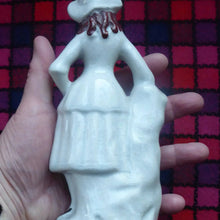 Load image into Gallery viewer, ANTIQUE Victorian Staffordshire Figurine. Highland Lady with Basket of Grapes
