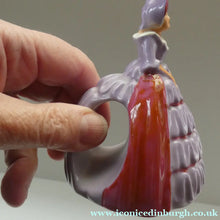 Load image into Gallery viewer, Group of SIX Carlton Ware Crinoline Lady Ceramic Napkin Rings, c 1935
