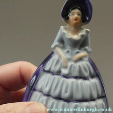 Load image into Gallery viewer, Group of SIX Carlton Ware Crinoline Lady Ceramic Napkin Rings, c 1935
