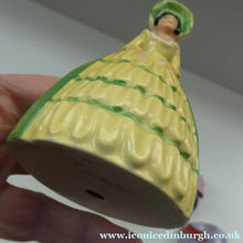 Load image into Gallery viewer, Group of SIX Carlton Ware Crinoline Lady Ceramic Napkin Rings, c 1935

