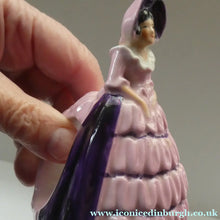 Load image into Gallery viewer, Group of SIX Carlton Ware Crinoline Lady Ceramic Napkin Rings, c 1935
