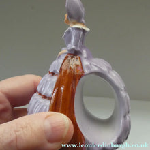 Load image into Gallery viewer, Group of SIX Carlton Ware Crinoline Lady Ceramic Napkin Rings, c 1935
